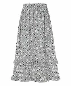 Coupon 🤩 Trend Blossoms Light Gray Leopard Ruffle-Accent A-Line 👗 Skirt - 👧 Girls 🥰
