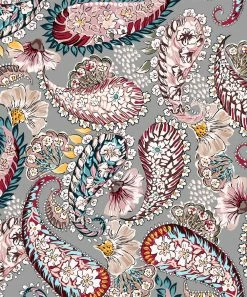 Hot Sale 💯 Trend Blossoms Light Gray & Pink Floral Paisley Tiered Pants - 👧 Girls ⭐ -Trend Blossoms-shop zu100506697 alt 2 tm1636036572