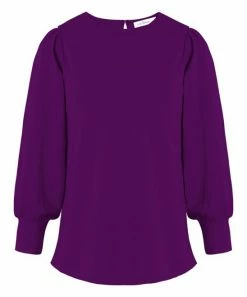 Buy 🎁 Trend Blossoms Purple Puff-Sleeve Top - 👧 Girls 🥰
