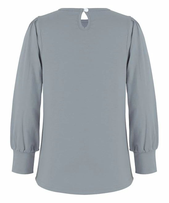 Top 10 โ๏ธ Trend Blossoms Gray Puff-Sleeve Top - ๐ง Girls ๐ 4 Top 10 โ๏ธ Trend Blossoms Gray Puff-Sleeve Top - ๐ง Girls ๐ - Image 2