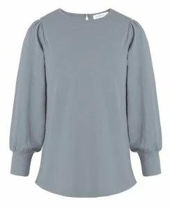 Top 10 ✔️ Trend Blossoms Gray Puff-Sleeve Top - 👧 Girls 🎁