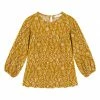 Cheap 🛒 Trend Blossoms Mustard Floral Puff-Sleeve Top - 👧 Girls 👍 -Trend Blossoms-shop zu100516729 main tm1636036572