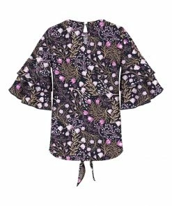 Cheapest ๐ฅฐ Trend Blossoms Dark Purple & Pink Floral Ruffle-Sleeve Tie-Front Crewneck Top - ๐ง Girls ๐ 7 Cheapest ๐ฅฐ Trend Blossoms Dark Purple & Pink Floral Ruffle-Sleeve Tie-Front Crewneck Top - ๐ง Girls ๐ -Trend Blossoms-shop zu100677436 alt 3 tm1634757816