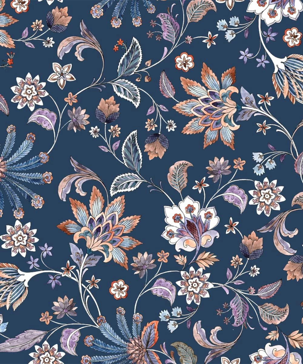 Budget 🥰 Trend Blossoms Navy & Lavender Floral Ruffle-Sleeve Knot-Front Crewneck Top - 👧 Girls ⌛ 5 Budget 🥰 Trend Blossoms Navy & Lavender Floral Ruffle-Sleeve Knot-Front Crewneck Top - 👧 Girls ⌛ - Image 3