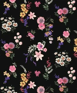 Best Sale ✔️ Trend Blossoms Black Angel-Sleeve Top & Pink Floral Tiered Pants - 👧 Girls 🧨 -Trend Blossoms-shop zu100874684 alt 2 tm1635430349