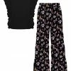 Best Sale โ๏ธ Trend Blossoms Black Angel-Sleeve Top & Pink Floral Tiered Pants - ๐ง Girls ๐งจ 1 Best Sale โ๏ธ Trend Blossoms Black Angel-Sleeve Top & Pink Floral Tiered Pants - ๐ง Girls ๐งจ -Trend Blossoms-shop zu100874684 main tm1635430349