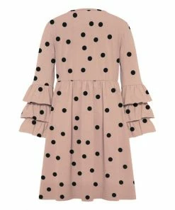 Promo 😍 Trend Blossoms Pink & Black Polka Dot Ruffle-Sleeve A-Line 👗 Dress - 👧 Girls 👏 -Trend Blossoms-shop zu101028377 alt 3 tm1635874540