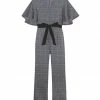 Cheapest ✔️ Trend Blossoms Black & White Glen Plaid V-Neck Bell-Sleeve Belted Jumpsuit - 👧 Girls 🔔 1 Cheapest ✔️ Trend Blossoms Black & White Glen Plaid V-Neck Bell-Sleeve Belted Jumpsuit - 👧 Girls 🔔 -Trend Blossoms-shop zu101061248 main tm1636049881