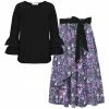 Budget ๐ Trend Blossoms Black Ruffle Crewneck Top & Orchid Floral Bow-Belted ๐ Skirt - ๐ง Girls ๐ 1 Budget ๐ Trend Blossoms Black Ruffle Crewneck Top & Orchid Floral Bow-Belted ๐ Skirt - ๐ง Girls ๐ -Trend Blossoms-shop zu101338946 main tm1637067958