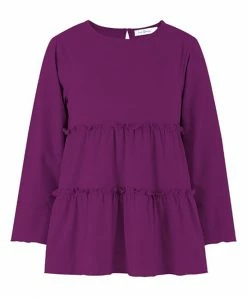 Brand new 👏 Trend Blossoms Purple Ruffle-Hem Tunic - 👧 Girls 🔔