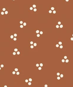 Best Sale 🌟 Trend Blossoms Sienna Brown & White Floral Dot Ruffle-Sleeve Knot-Hem Top - 👧 Girls ✔️ -Trend Blossoms-shop zu101590028 alt 2 tm1638029118