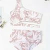 Coupon 🎉 Trend Blossoms Dusty Pink & White Floral One-Shoulder Cutout 👙 Bikini - 👧 Girls 👍 -Trend Blossoms-shop zu102034801 main tm1639597722