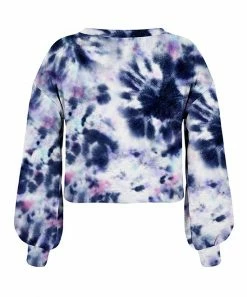 Cheap 🎉 Trend Blossoms Navy & Pink Tie-Dye Bishop-Sleeve Top - 👧 Girls 🛒 -Trend Blossoms-shop zu102094452 alt 2 tm1647957001