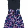 Discount 😀 Trend Blossoms Dark Navy & Lavender Floral Bow-Belt Sleeveless 👗 Dress - 👧 Girls 🛒 2 Discount 😀 Trend Blossoms Dark Navy & Lavender Floral Bow-Belt Sleeveless 👗 Dress - 👧 Girls 🛒 -Trend Blossoms-shop zu102094590 main tm1639774257