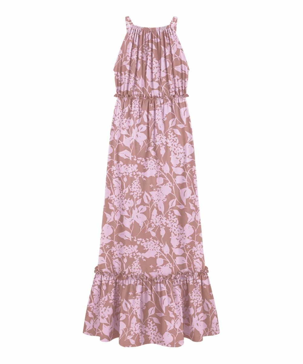 Best Pirce โจ Trend Blossoms Pink Floral Tiered Maxi ๐ Dress - ๐ง Girls ๐ 4 Best Pirce โจ Trend Blossoms Pink Floral Tiered Maxi ๐ Dress - ๐ง Girls ๐ - Image 2