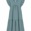 Outlet ✔️ Trend Blossoms Dusty Turquoise Angel-Sleeve 👗 Dress - 👧 Girls 🎁 2 Outlet ✔️ Trend Blossoms Dusty Turquoise Angel-Sleeve 👗 Dress - 👧 Girls 🎁 -Trend Blossoms-shop zu103362309 main tm1645212338