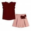 Flash Sale ๐ Trend Blossoms Burgundy & Coral Dot Ruffle-Accent Top & Bow Shorts - ๐ง Girls ๐งจ 1 Flash Sale ๐ Trend Blossoms Burgundy & Coral Dot Ruffle-Accent Top & Bow Shorts - ๐ง Girls ๐งจ -Trend Blossoms-shop zu103470339 main tm1645897287