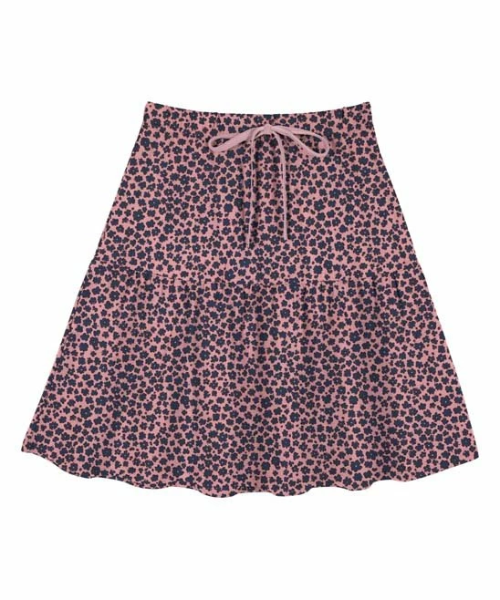 Best Pirce ✔️ Trend Blossoms Pink & Navy Floral Bow-Accent 👗 Skirt - 👧 Girls 🥰 3 Best Pirce ✔️ Trend Blossoms Pink & Navy Floral Bow-Accent 👗 Skirt - 👧 Girls 🥰