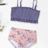 Budget 🎁 Trend Blossoms Purple & Light Pink Butterfly Ruffle-Trim 👙 Bikini - 👧 Girls 👍 -Trend Blossoms-shop zu104130888 main tm1647440950