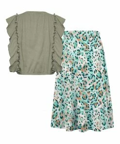 New ๐ Trend Blossoms Sage Stripe Ruffle-Trim Sleeveless Top & Leopard Maxi ๐ Skirt - ๐ง Girls ๐งจ 6 New ๐ Trend Blossoms Sage Stripe Ruffle-Trim Sleeveless Top & Leopard Maxi ๐ Skirt - ๐ง Girls ๐งจ -Trend Blossoms-shop zu104256727 alt 1 tm1647621739