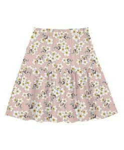Budget ❤️ Trend Blossoms Soft Pink & White Floral Tiered Bow 👗 Skirt - 👧 Girls 🌟 -Trend Blossoms-shop zu104289126 alt 2 tm1647965115
