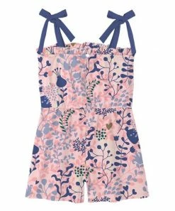 Promo 👏 Trend Blossoms Light Pink Floral Ruffle Bow-Strap Romper - 👧 Girls 🤩 -Trend Blossoms-shop zu104293087 alt 1 tm1647965115