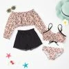 Cheap 🎉 Trend Blossoms Pink & Black Floral Bow-Accent 👙 Bikini Set - 👧 Girls 🎁 -Trend Blossoms-shop zu104372297 main tm1648236934