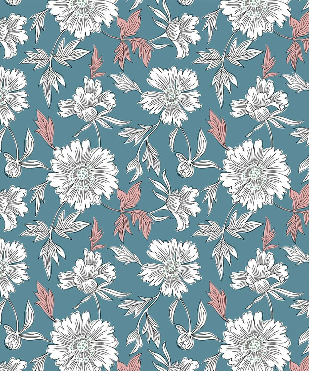 Wholesale ⭐ Trend Blossoms Dusty Coral Ruffle-Accent Sleeveless Top & Blue Floral Palazzo Pants - 👧 Girls 🥰 4 Wholesale ⭐ Trend Blossoms Dusty Coral Ruffle-Accent Sleeveless Top & Blue Floral Palazzo Pants - 👧 Girls 🥰 - Image 2