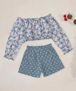 Brand new ๐ฏ Trend Blossoms Pink Floral Ruffle-Accent Crop Top & Dusty Blue Polka Dot Shorts - ๐ง Girls ๐ฅฐ 7 Brand new ๐ฏ Trend Blossoms Pink Floral Ruffle-Accent Crop Top & Dusty Blue Polka Dot Shorts - ๐ง Girls ๐ฅฐ -Trend Blossoms-shop zu104377991 alt 2 tm1648487513