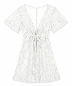Best reviews of 🤩 Trend Blossoms White Lace Drawstring Cover-Up - 👧 Girls 😍