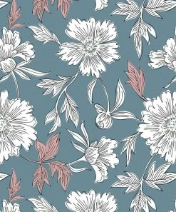 Deals 😀 Trend Blossoms White Knot-Side Crewneck Tee & Dusty Blue Floral Bow-Accent 👗 Skirt - 👧 Girls 🎉 -Trend Blossoms-shop zu104478878 alt 2 tm1648487513