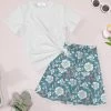 Deals ๐ Trend Blossoms White Knot-Side Crewneck Tee & Dusty Blue Floral Bow-Accent ๐ Skirt - ๐ง Girls ๐ 2 Deals ๐ Trend Blossoms White Knot-Side Crewneck Tee & Dusty Blue Floral Bow-Accent ๐ Skirt - ๐ง Girls ๐ -Trend Blossoms-shop zu104478878 main tm1648311531