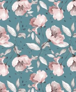 Best Pirce 👍 Trend Blossoms Dusty Turquoise & Pink Floral Ruffle-Hem Angel-Sleeve 👗 Dress - 👧 Girls ⭐ -Trend Blossoms-shop zu104777704 alt 2 tm1649265388