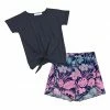 Discount ๐งจ Trend Blossoms Navy Knot-Front Tee & Pink Floral Ruffle Shorts - ๐ง Girls ๐ 2 Discount ๐งจ Trend Blossoms Navy Knot-Front Tee & Pink Floral Ruffle Shorts - ๐ง Girls ๐ -Trend Blossoms-shop zu105091947 main tm1650368004