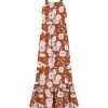 Coupon 🤩 Trend Blossoms Burnt Orange Floral Ruffle-Hem Blouson Maxi 👗 Dress - 👧 Girls ⌛ -Trend Blossoms-shop zu105374438 main tm1651756968