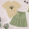 Hot Sale 🥰 Trend Blossoms Cream Floral Knot-Side Tee & Sage Green A-Line 👗 Skirt - 👧 Girls ⭐ 1 Hot Sale 🥰 Trend Blossoms Cream Floral Knot-Side Tee & Sage Green A-Line 👗 Skirt - 👧 Girls ⭐ -Trend Blossoms-shop zu105575730 main tm1651599952