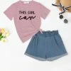 Wholesale ๐ Trend Blossoms Pink 'This Girl Can' Crewneck Tee & Blue Ruffle High-Waist Shorts - ๐ง Girls โ 2 Wholesale ๐ Trend Blossoms Pink 'This Girl Can' Crewneck Tee & Blue Ruffle High-Waist Shorts - ๐ง Girls โ -Trend Blossoms-shop zu105721409 main tm1652282142