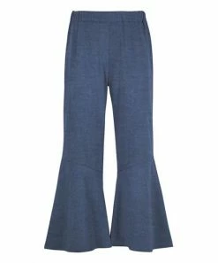 Outlet ๐ Trend Blossoms Navy Blue Flare Pants - ๐ง Girls ๐ฅฐ