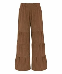 Promo ✔️ Trend Blossoms Brown Tiered Pants - 👧 Girls 🌟