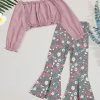 Hot Sale 👍 Trend Blossoms Dusty Pink Off-Shoulder Crop Top & Gray Floral Leaf Flare Pants - 👧 Girls 😀 2 Hot Sale 👍 Trend Blossoms Dusty Pink Off-Shoulder Crop Top & Gray Floral Leaf Flare Pants - 👧 Girls 😀 -Trend Blossoms-shop zu106932887 main tm1656598578