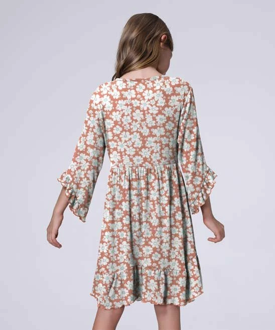 Flash Sale ๐ฅฐ Trend Blossoms Dusty Pink & White Floral Lace-Overlay A-Line ๐ Dress - ๐ง Girls ๐ 5 Flash Sale ๐ฅฐ Trend Blossoms Dusty Pink & White Floral Lace-Overlay A-Line ๐ Dress - ๐ง Girls ๐ - Image 3