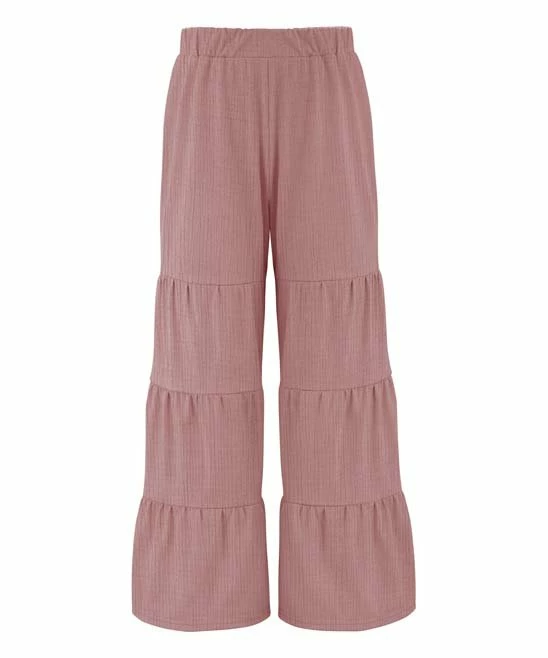 Wholesale ๐ Trend Blossoms Dusty Pink Tiered Wide-Leg Pants - ๐ง Girls ๐ 3 Wholesale ๐ Trend Blossoms Dusty Pink Tiered Wide-Leg Pants - ๐ง Girls ๐