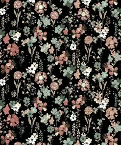 Outlet ✔️ Trend Blossoms Black & Dusty Pink Floral Tiered Wide-Leg Pants - 👧 Girls 💯 -Trend Blossoms-shop zu107132115 alt 2 tm1657215209