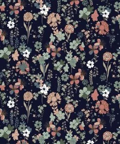 Deals 😍 Trend Blossoms Dusty Pink 'Sunshine' Knot-Hem Tee & Dark Navy Floral Ruffle Sidetail 👗 Skirt - 👧 Girls 👍 -Trend Blossoms-shop zu107138247 alt 2 tm1657215209