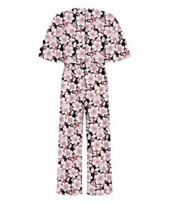 New 🎉 Trend Blossoms Black & Dusty Pink Floral Bow-Belt Flutter-Sleeve Jumpsuit - 👧 Girls 👏 6 New 🎉 Trend Blossoms Black & Dusty Pink Floral Bow-Belt Flutter-Sleeve Jumpsuit - 👧 Girls 👏 -Trend Blossoms-shop zu107138309 alt 1 tm1657215209