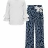 Best deal ๐ Trend Blossoms White Ruffle Long-Sleeve Top & Blue Leopard Bow Wide-Leg Pants - ๐ง Girls ๐ 2 Best deal ๐ Trend Blossoms White Ruffle Long-Sleeve Top & Blue Leopard Bow Wide-Leg Pants - ๐ง Girls ๐ -Trend Blossoms-shop zu107335223 main tm1657827558