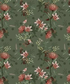 Brand new ✨ Trend Blossoms Green Floral & Polka Dot Bow-Belt Flutter-Sleeve Jumpsuit - 👧 Girls ⌛ -Trend Blossoms-shop zu107411889 alt 2 tm1657891674