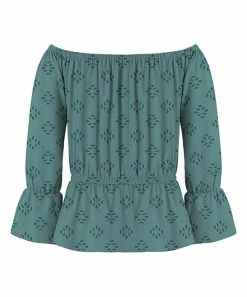 Outlet 💯 Trend Blossoms Dusty Teal Geometric Bow-Accent Off-Shoulder Top - 👧 Girls ❤️ 6 Outlet 💯 Trend Blossoms Dusty Teal Geometric Bow-Accent Off-Shoulder Top - 👧 Girls ❤️ -Trend Blossoms-shop zu107411890 alt 1 tm1657891674