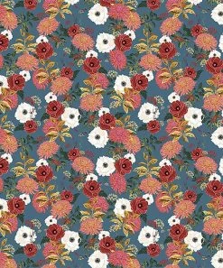 Best Sale 🌟 Trend Blossoms Dusty Blue & Pink Floral Bow-Accent A-Line 👗 Dress - 👧 Girls 🛒 -Trend Blossoms-shop zu107416618 alt 2 tm1657891674