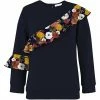 Best Sale 😉 Trend Blossoms Navy & Pink Floral Ruffle-Accent Long-Sleeve Top - 👧 Girls 🛒 -Trend Blossoms-shop zu107416711 main tm1657891674